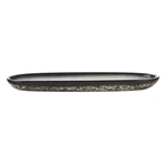 Bielo-čierny keramický tanier Maxwell & Williams Caviar Baguette