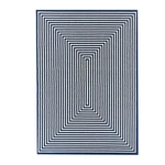 Tmavomodrý vonkajší koberec Floorita Braid, 133 × 190 cm