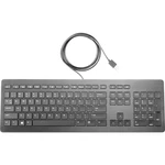 HP  káblový klávesnica nemecká, QWERTZ čierna