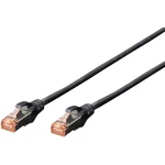 Digitus DK-1644-100/BL RJ45 sieťové káble, prepojovacie káble CAT 6 S/FTP 10.00 m čierna bez halogénov, krútené páry, s