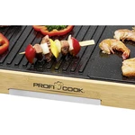 Profi Cook PC-TYG 1143 elektrický gril stolný gril Teppan Yaki   drevo, čierna