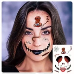 Halloween Tattoo Stickers Scary Halloween Temporary Face Tattoos Terror Wall Sticker Halloween Festival Descoration