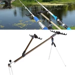 ZANLURE 1.5/1.7m Alloy Fishing Rod Holder Adjustable Fish Pole Stand Bracket With Support Tripod