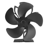 5 Blade Stove Fan 210CFM 1350RPM 50°C-350°C Low Noise Self-generation Energy Saving Fireplace Fan