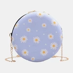 Women Dotted Daisy Printed Chain Shoulder Bag