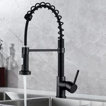 Kitchen Faucet With Pull Down Sprayer Commercial Spring Sink Faucet Single Handle Hot Cold Mixer Tap