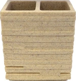 GRUND Kelímek na kartáčky BRICK béžový 10,1x6,3x11,5 cm