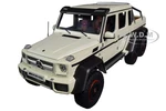 Mercedes Benz G63 AMG 6x6 Designo Diamond White with Carbon Accents 1/18 Model Car by Autoart