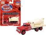 1960 Ford Cement Mixer Truck "Morse Sand and Gravel" Red and Cream 1/87 (HO) Scale Model by Classic Metal Works