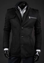 Černý pánský zimní kabát Bolf 8856A