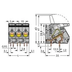 Pružinová svorkovnice WAGO 2716-157, 6.00 mm², Pólů 7, šedá, 12 ks