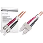 Optické vlákno kabel Digitus DK-2512-03 [1x ST zástrčka - 1x zástrčka SC], 3.00 m, oranžová