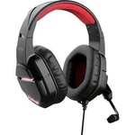 Trust GXT448 NIXXO herní headset stereo, na kabel přes uši, 2x 3,5 mm jack (mic./slu.), jack 3,5 mm, černá/červená