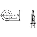 Pérové podložky vnitřní Ø: 4.1 mm M4 DIN 127 pružinová ocel 100 ks TOOLCRAFT B4 D127:A2K 188666