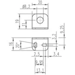 Upevňovací úhelník pro indukční senzory Leuze Electronic 50113550, BT D08S5