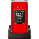 Beafon SL595 mobilní telefon - véčko červená, stříbrná