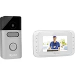 Bezdrátový, digitální, bezdrátový domovní video telefon Byron DIC-22815, hliníkově šedá, černá, bílá