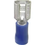 Faston zásuvka TRU COMPONENTS 1583082 2.80 mm x 0.80 mm, 180 °, částečná izolace, modrá, 1 ks
