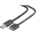 USB 3.0 kabel Belkin F3U166BT1.8M, 1.80 m, černá