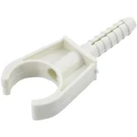 Upevňovací příchytka TRU COMPONENTS 93013c1198, zástrčný, 20 mm (max), bílá, 1 ks