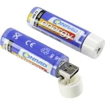 Speciální akumulátor Conrad energy 18650 USB, 18650, Li-Ion akumulátor, 3.7 V, 1400 mAh