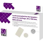 Eurodeska bez CU vložky tvrzený papír TRU COMPONENTS (d x š) 100 mm x 60 mm, tloušťka 35 µm, RM 2.54 mm, 4 ks