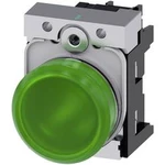 Světelný hlásič Siemens 3SU11526AA401AA0, Vysoký lesk , 24 V/AC, 24 V/DC, zelená, 1 ks