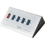 USB 3.0 hub LogiLink UA0227, 4 porty, stříbrná