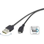 USB kabel Renkforce 1x USB 2.0 zástrčka ⇔ 1x microUSB 2.0 zástrčka 1.80 m, černá
