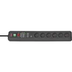 Zásuvková lišta Brennenstuhl 1159541376, Secure-Tec, s vypínačem, 6x, černá, CZ
