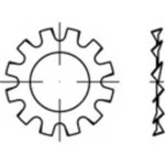 Podložky ozubené TOOLCRAFT 1067152, N/A, vnější Ø: 10 mm, vnitřní Ø: 5.3 mm, 1000 ks
