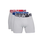 Pánské boxerky Under Armour Charged Cotton 6in 3 Pack  S  Mod Gray Medium Heather