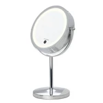 Zrkadlo kozmetické Lanaform LA131006 Stand Mirror strieborné obojstranné kozmetické zrkadielko • dve odrazové plochy • desaťnásobné zväčšenie • prieme