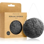 BrushArt Home Salon Konjac sponge jemná exfoliačná hubka na tvár Charcoal 5 g
