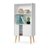 Woodyhome Thrr-layer Bookshelf Simple Modern Book Floor Standing Small Bookcase Book Display Rack Storage Living Room Fu