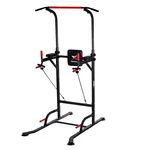 GEEMAX 59.1''-90.6'' Adjustable Dip Station Chin Up Bar Core Power Tower Pull Push for Home Gym Fitness Workout Equipmen