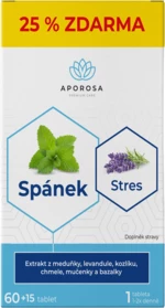 Aporosa premium Spánek a Stres Meduňka + Kozlík 75 tablet