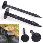 10pcs/Pack Black PP Mulch Shading Pest Control Garden Ground Nail Plastic Film Fixing Tools