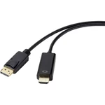 Renkforce DisplayPort / HDMI káblový adaptér #####DisplayPort Stecker, #####HDMI-A Stecker 3.00 m čierna RF-4547686 pozl