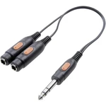 SpeaKa Professional SP-7869836  jack audio Y adaptér [1x jack zástrčka 6,35 mm - 2x jack zásuvka 6,35 mm] čierna