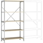 Manuflex RB2114 základný modul regálu oddelenia  (š x v x h) 1030 x 2000 x 800 mm    drevená podlaha
