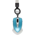 Verbatim Go Mini Wi-Fi myš USB optická Karibik modrá 3 null 1000 dpi s káblovým vozíkom