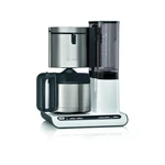 Kávovar Bosch TKA8A681 biely/nerez kávovar na prekvapkávanú kávu • príkon 1 100 W • termo kanvica 1,1 l na 8-12 šálok • hodiny s pamäťou • časovač • a