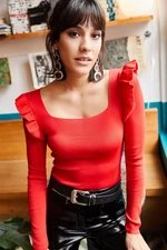 Olalook Blouse - Rot - Fitted