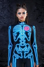 Blue Neon Skeleton Costume, Woman Halloween Costume, Halloween Costume Adult, Sexy Skeleton Bodysuit