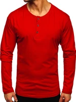 Bluză roșie cu închidere la nasturi Bolf 1114
