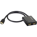Inakustik 3247012 2 porty HDMI splitter so zabudovaným opakovačom 1920 x 1440 Pixel čierna