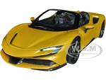 Ferrari SF90 Spider Gold Metallic "Race  Play" Series 1/18 Diecast Model Car by Bburago