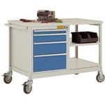 ESD-Mobile dílenském model 1 s polic, Šxhxv 1135 x 590 x 805 mm Manuflex LW1002.5007 LW1002.5007