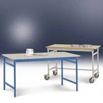 Manuflex BB3049.5012 Servírovací stolek základní stacionárně s PVC stolní deska ve světle modrá RAL 5012, Šxhxv: 1250 x 800 x 780 mm